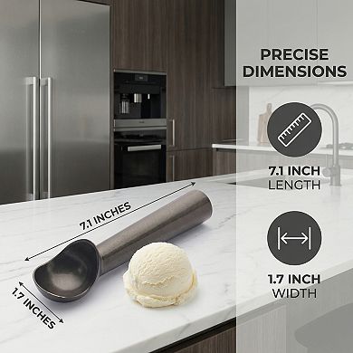 Stainless Steel Ice Cream Scoop with Ergonomic Handle for Easy Release and Clean 3Pcs