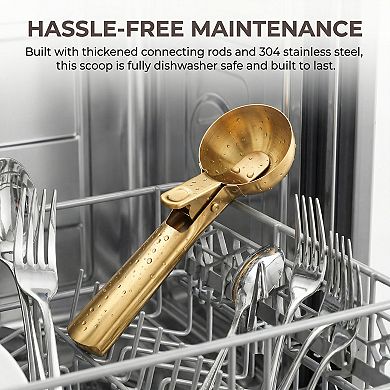 Ice Cream Scoop Stainless Steel Ice Cream Scooper Comfortable Ergonomic Handle 3Pcs7.6x2.2Inch