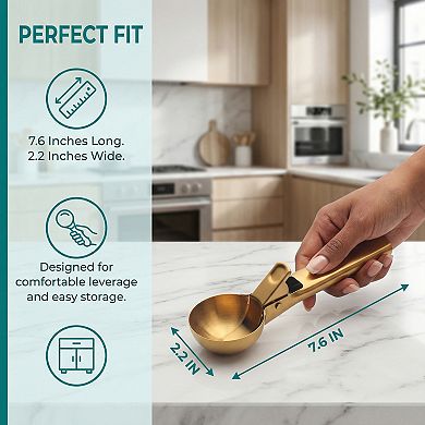 Ice Cream Scoop Stainless Steel Ice Cream Scooper Comfortable Ergonomic Handle 3Pcs7.6x2.2Inch