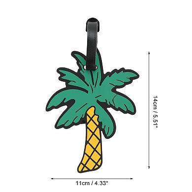 1 Pc Coconut Tree Luggage Tag for Travelling Green