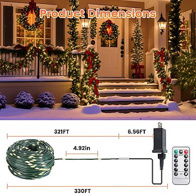 Outdoor String Lights Waterproof Christmas Fairy Lights