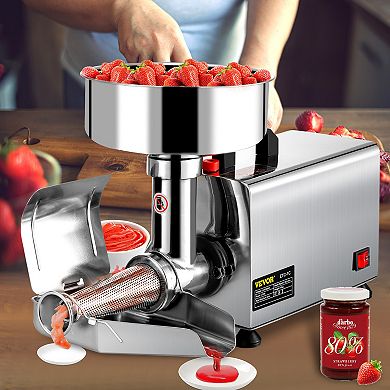 VEVOR Electric Tomato Strainer 370W, Stainless Steel Tomato Press Sauce Maker 90-160 Kg/H