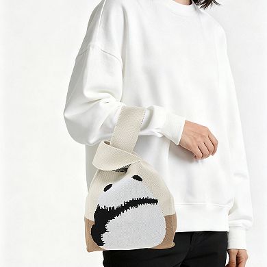 Cute Animals Knitted Wrist Bag 1Pc