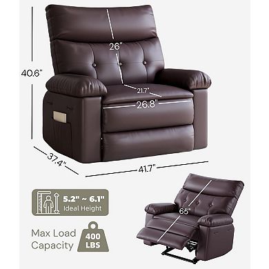 Oversized Extra Wide Manual Recliner Chair