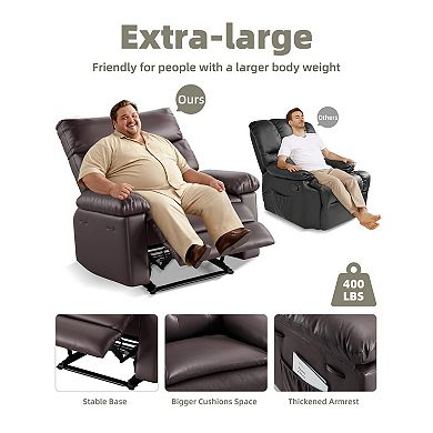 Oversized Extra Wide Manual Recliner Chair