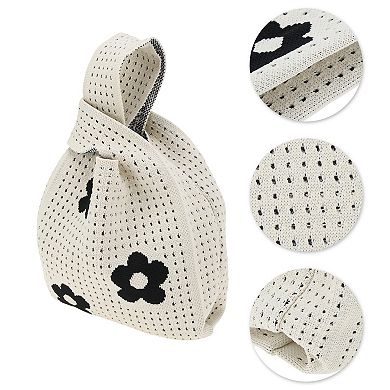 Openwork Flower Knitted Wrist Bag 1Pc