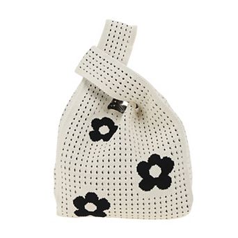 Openwork Flower Knitted Wrist Bag 1 pc