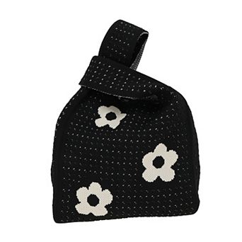 Openwork Flower Knitted Wrist Bag 1 pc