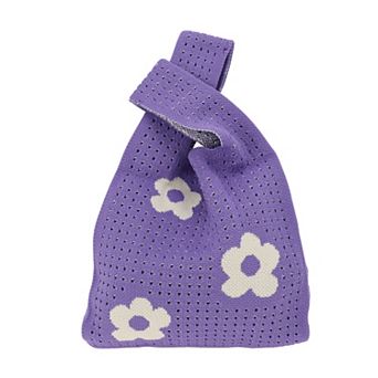 Openwork Flower Knitted Wrist Bag 1 pc