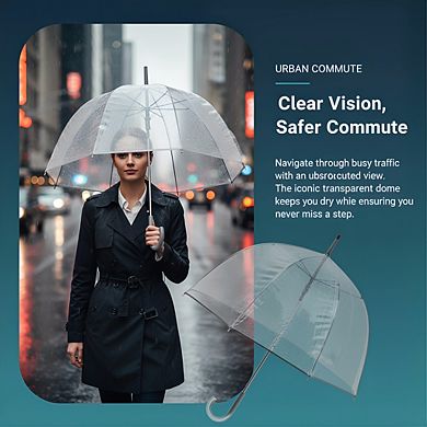 Clear Bubble Umbrella Adult, Dome Canopy Lightweight Windproof Rain Protection