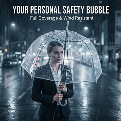 Clear Bubble Umbrella Adult, Dome Canopy Lightweight Windproof Rain Protection