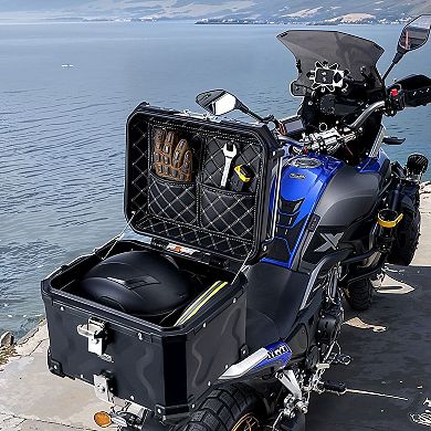 Bike Top Case Weatherproof Aluminum Storage Box with Easy Mounting