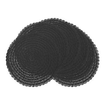 Rustic Placemats Set of 6 Round Woven Mats for Dining Table Decor Washable Table Mat 15x15 Inch