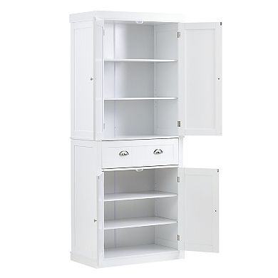 VEVOR 72" Kitchen Pantry Storage Cabinet with Doors, Drawer & Adjustable Shelves