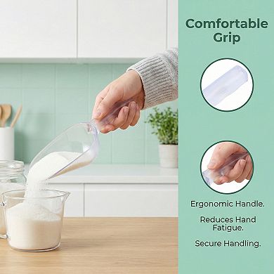 Ice Scoop Easy Clean Plastic Ice Shovel for Candy Buffet Kitchen Popcorn 1Pcs 11.3x3.9Inch