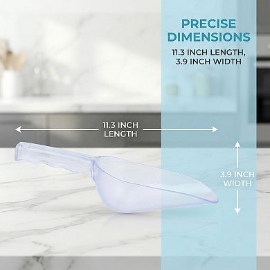 Ice Scoop Easy Clean Plastic Ice Shovel for Candy Buffet Kitchen Popcorn 1Pcs 11.3x3.9Inch