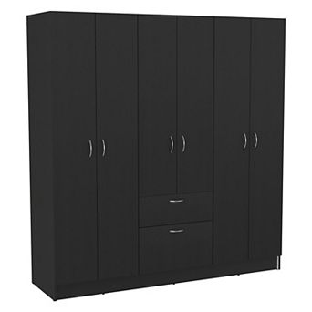 Mitu Six Doors Armoire, Seven Interior Shelves, One Drawer, Rod