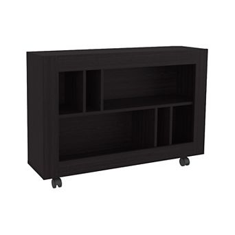 Joge 37,4" Wide Console Table Cart With Six Shelves, Casters, Entryway Table, Side Table.