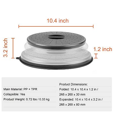 Collapsible Microwave Covers 2 Pack with Steam Vents and Easy Grip Handles