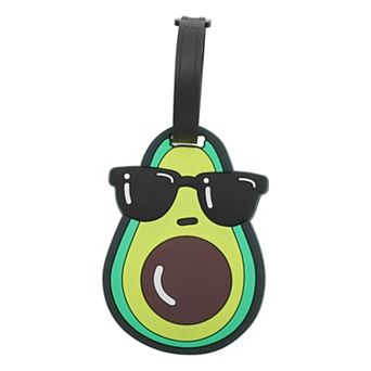 1 pc Eyes Avocado Luggage Tag for Travelling Green