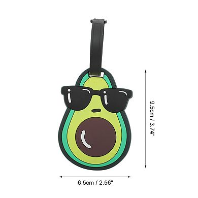 1 Pc Eyes Avocado Luggage Tag for Travelling Green