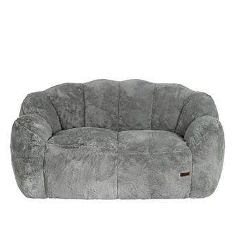 MAXYOYO Bean Bag Chair, Floral Shape Ultra Soft Faux Fur Petal Back Sofa for Adults