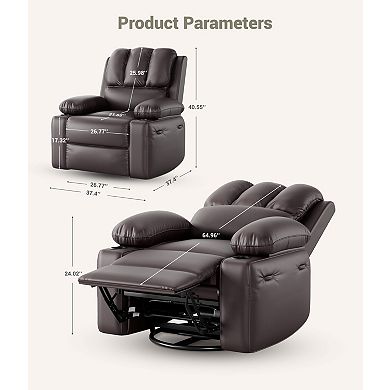 Manual Leather Recliner Chair