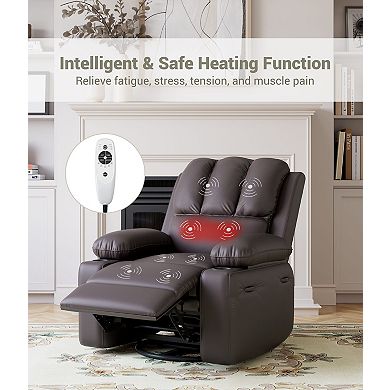 Manual Leather Recliner Chair