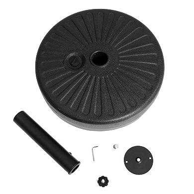 Round Umbrella Base Fillable Water/Sand Black