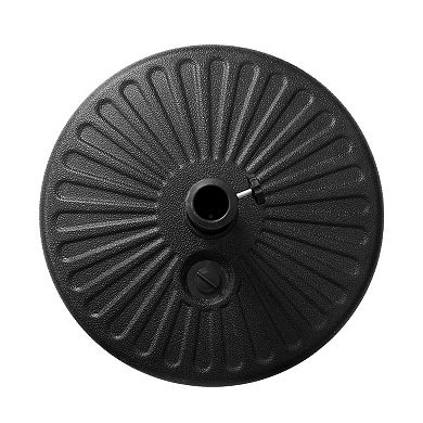 Round Umbrella Base Fillable Water/Sand Black