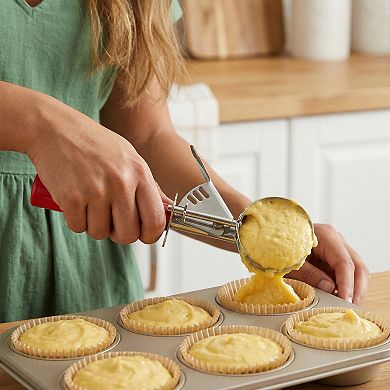 Ice Cream Scoop, 1 Pcs Stainless Steel Ice Cream Scooper, Ergonomic Handle 8.1x2Inch