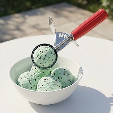 Ice Cream Scoop, 1 Pcs Stainless Steel Ice Cream Scooper, Ergonomic Handle 8.1x2Inch