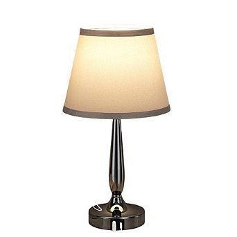 Touch Control Bedside Lamp with USB-C Port, 3-Level Dimmable Nightstand Lamp with LED