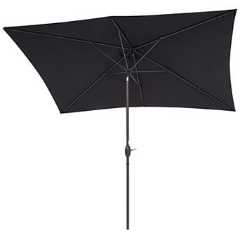 Sonkuki 10×6.5ft Rectangular Outdoor Patio Market Umbrella for Deck, Garden and Poolside