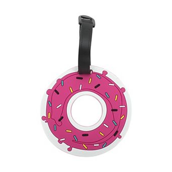 1 pc Doughnut Luggage Tag for Travelling Rose Red