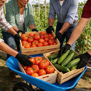 Two-Wheeled Garden Cart with 15" Pneumatic Tires