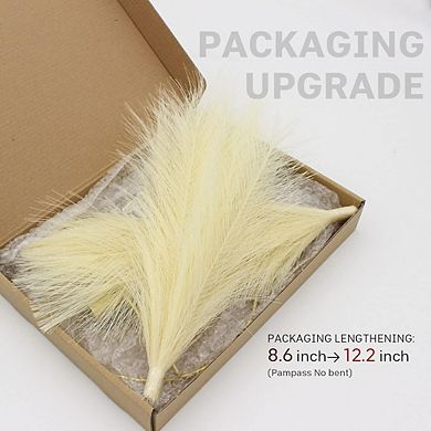 Boho Metal Wall Decor with Hanging Faux Pampas Grass Set of Two Multicolor