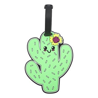 1 pc Cactus Luggage Tag for Travelling Green