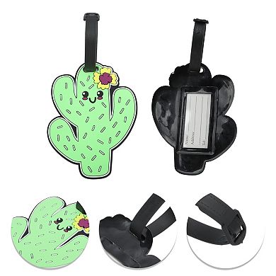 1 Pc Cactus Luggage Tag for Travelling Green