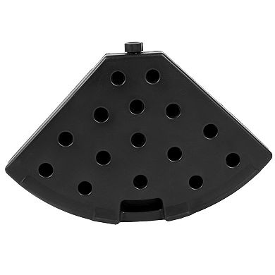 Four-Piece Detachable Square Umbrella Base Fillable Black