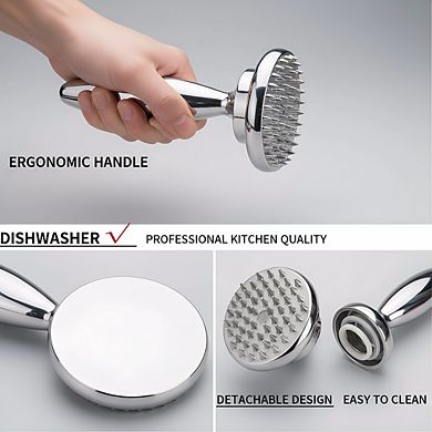 Heavy Duty Reversible Meat Tenderizer, Dual-Sided Pounder Mallet for Marinade Prep