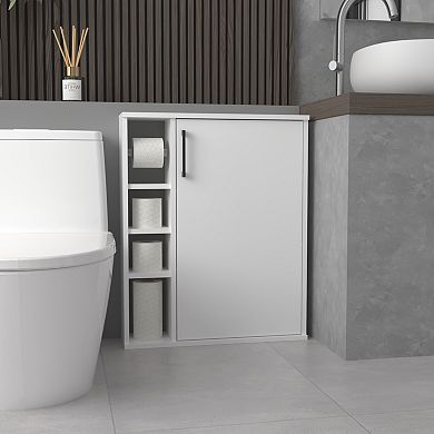 Meller Wall-Mounted Medicine Cabinet With One Door And 3 Open Shelves.