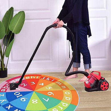 Alphabet Circle Rug 4ft Round Nonslip Educational Play Mat Rainbow Kids Floor Carpet