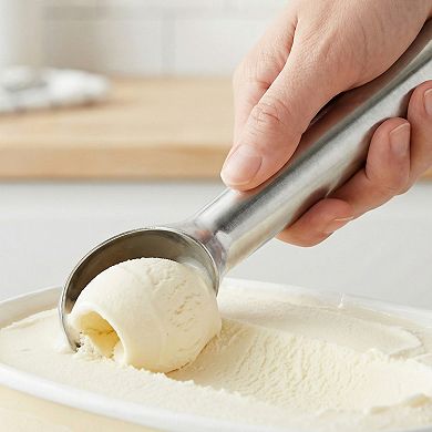 Stainless Steel Ice Cream Scoop with Ergonomic Handle and Easy Release 1Pcs 7.1x1.4Inch