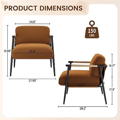 Modern Accent Chair with Metal Frame