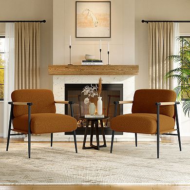 Modern Accent Chair with Metal Frame