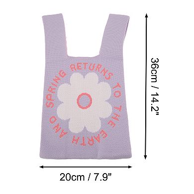 Sunflower Letter Knitted Wrist Bag 1Pc