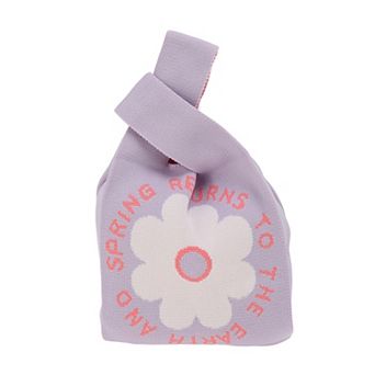 Sunflower Letter Knitted Wrist Bag 1 pc