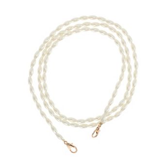 1 pc Bead Handbag Strap White 47.24"