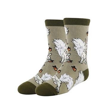 Kid's Crew Socks -White Fox Squirrel